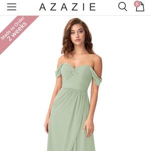 Azazie Millie Dress in Dusty Sage